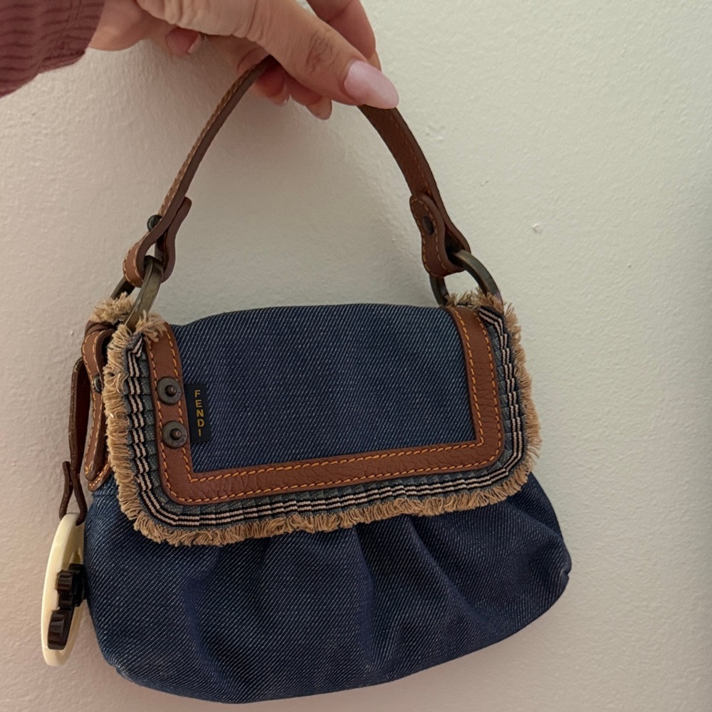 Fendi Blue and Brown Mini Bag